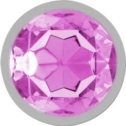 Intense - Plug Anal En Métal Aluminium Avec Cristal Rose Taille M